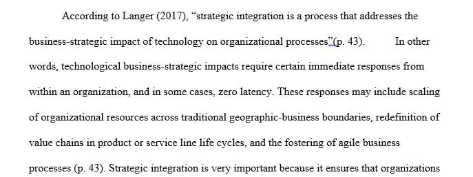 What strategic integration is and how it ties to the implementation of technology within an organization.