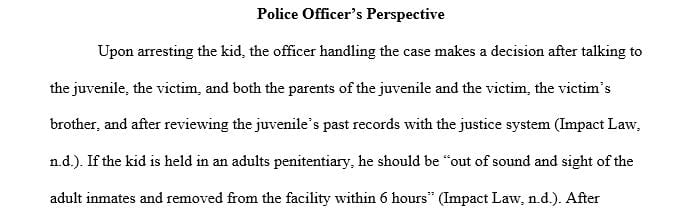 What typically happens to this juvenile before he even goes to juvenile court
