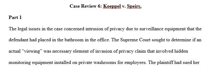 What were the legal issues in this case? What did the Iowa Supreme Court decide