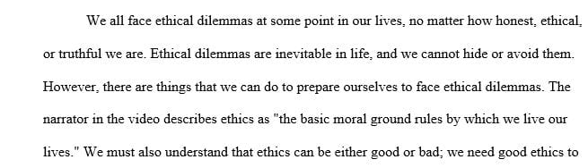 Write a 700-word essay to discuss the value of ethics as an essential standard in preventing false and negative acts.
