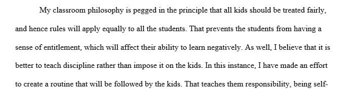 Write a statement of your classroom management philosophy highlighting educational theorists