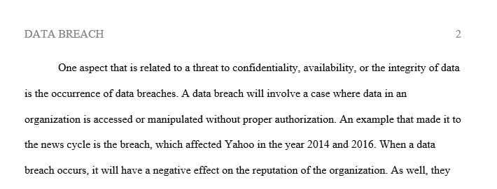 Write an essay of at least 500 words analyzing a subject you find in this article related to a threat to confidentiality