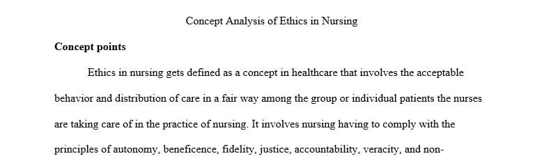 Choose a concept relevant to your nursing practice [present or future].