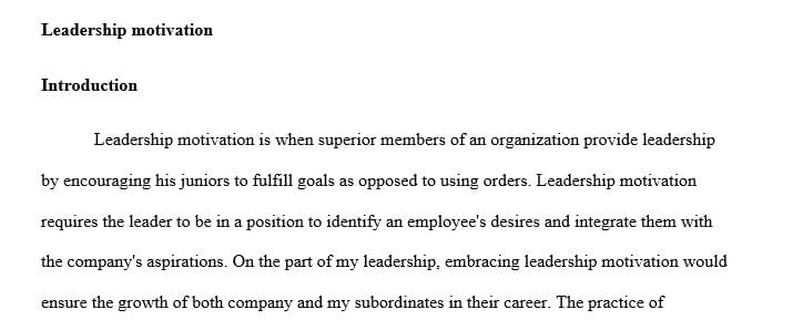 Complete the Leadership Motivation Assessment available on the Mindtools website.