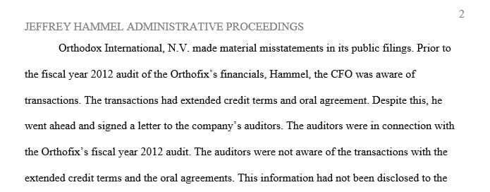 Discuss how this case plays out in the context of quality of accounting information