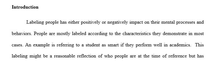 How do labels like smart, stupid, or crazy impact people's mental processes and behaviors
