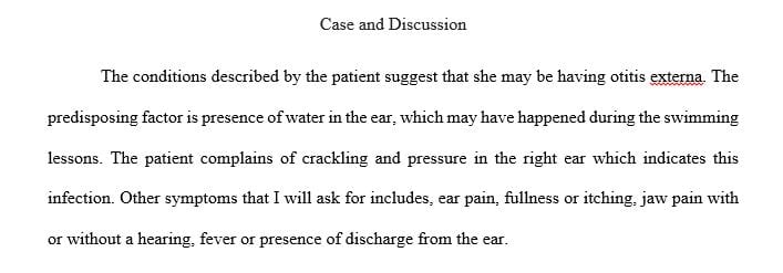 How does the time course help to distinguish among different causes of ear pain