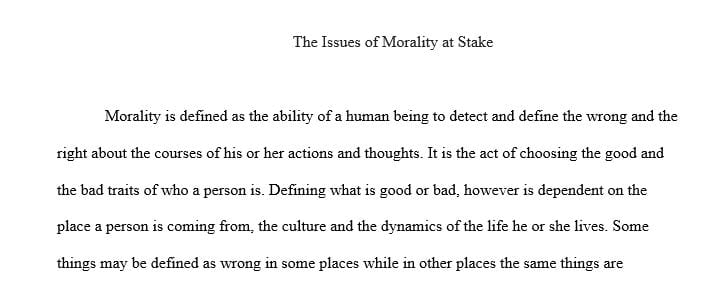 How might those 2 texts be connected in relation to the theme of morality