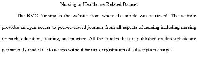 Select a large nursing or healthcare-related dataset that involves longitudinal data collection and analysis.
