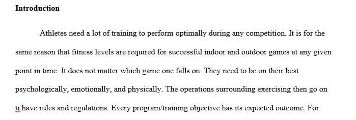 Using your athlete analysis you are to design a 36-week training program.