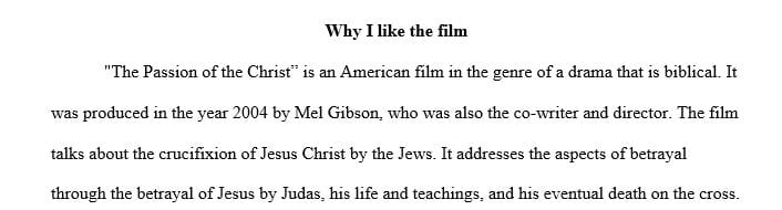 Watch any of the films below and write a review (minimum 400 words).