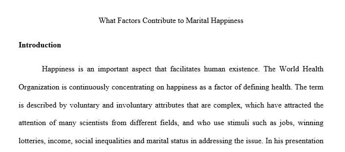 What factors (from those identified by positive psychologists) contribute to marital happiness