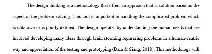 Write 5–6-page analysis of Design Thinking Theory and a change management model.
