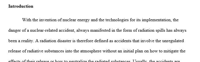 Write a case study about the 1986 Chernobyl radiation disaster.