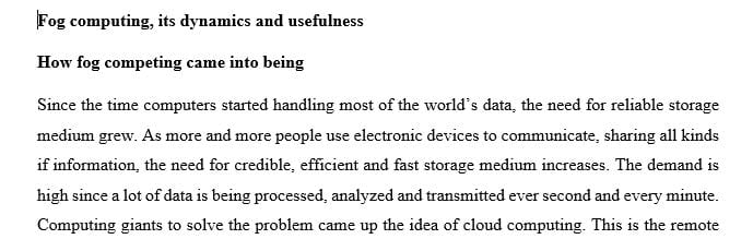 Write an article on Fog Computing security issues and solutions