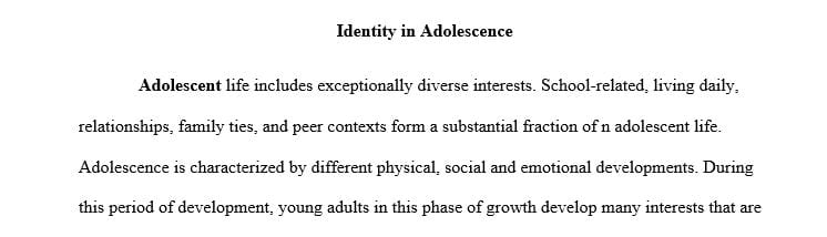An essay related to a personal experience based on one of the Topics of the booHey