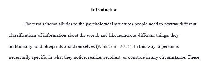 Assume that our understanding of self is ONE among several types of cognitive structures that constitute our entire memory