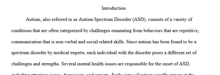Based upon the completed matrix candidates select one of the exceptionalities to further research.
