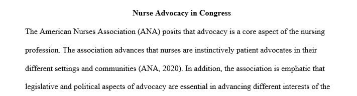 Choose a legislator on the state or federal level who is also a nurse and discuss the importance of the legislator