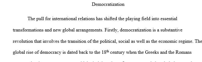Democracy was imposed on Germany and Japan through regime change after the Second World War