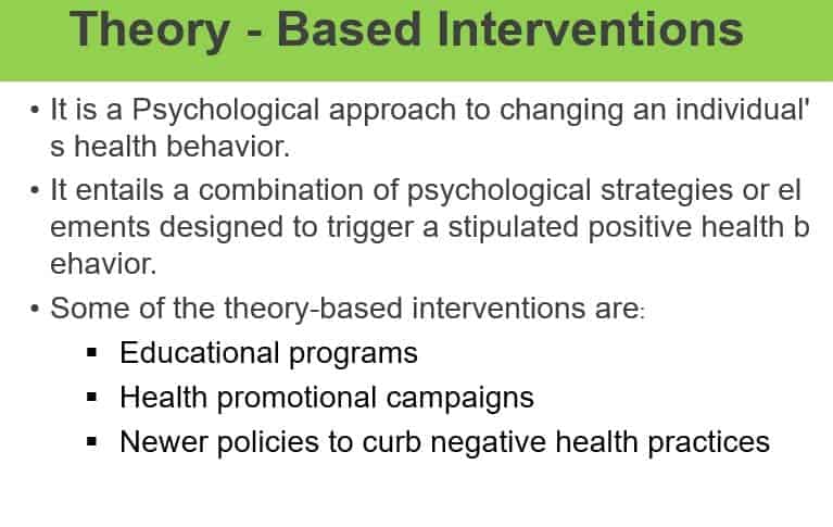Describe and explain to a lay audience why it is necessary to implement theory-based behavior-based interventions.