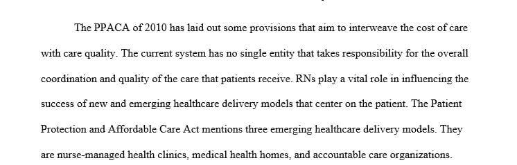 Describe one innovative health care delivery model that incorporates an interdisciplinary care delivery team.