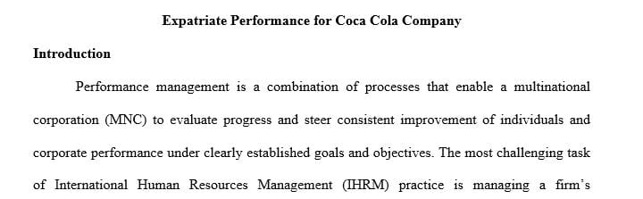 Describe the five variables that should be addressed in an expatriate performance management system.