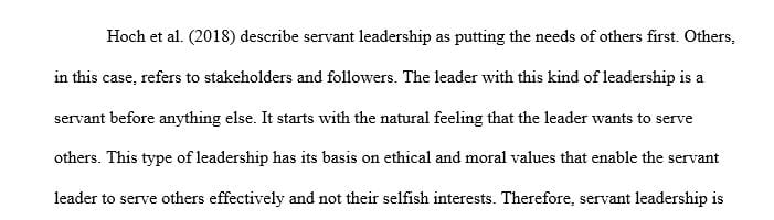 Describe the fundamental principles of servant leadership.
