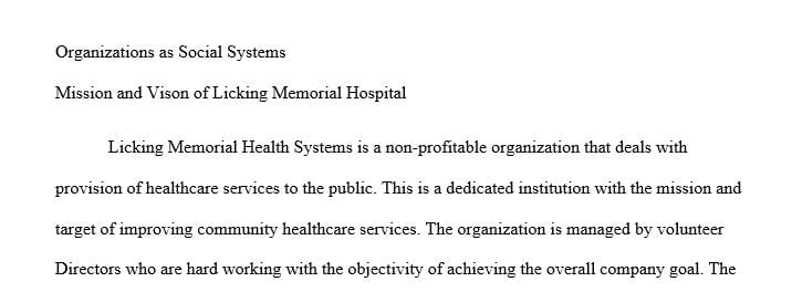 Describe the nursing mission or philosophy in your organization.