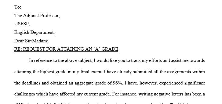 Do a memo and letter to professor with following in mind.