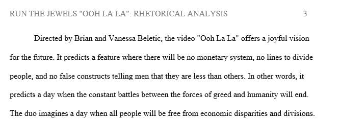 Do a rhetorical analysis of either Childish Gambino's "This is America" music video