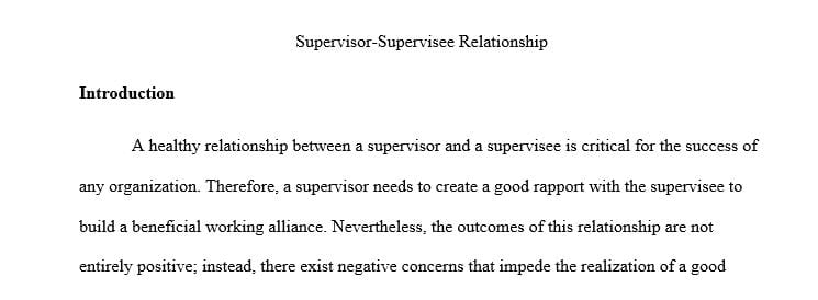 Establishing rapport and a strong working alliance with supervisees is essential for a successful working relationship.