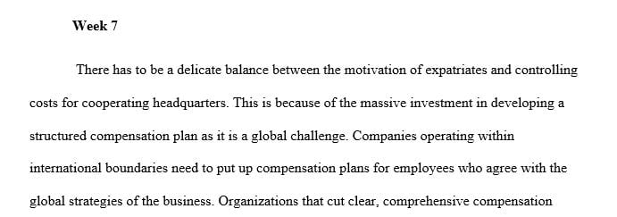Explain how balancing the interests of global and local, occupational and functional perspectives may play out in a compensation