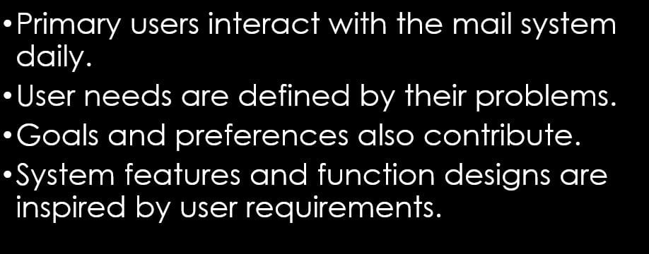 Explain how you formulated the business system requirements based on information elicited from users and stakeholders.