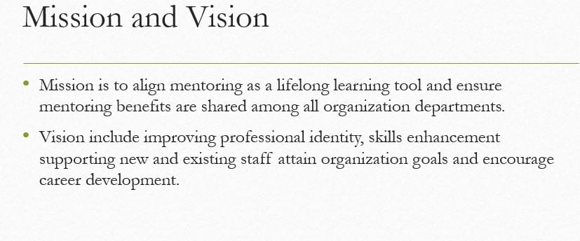 Imagine your leadership team at the long-term care facility has identified mentoring and mentorship as a key initiative for the organization.