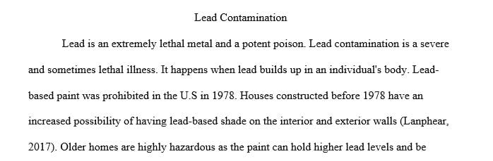 Investigate a public health issue related to an environmental issue within the U.S. health care delivery system