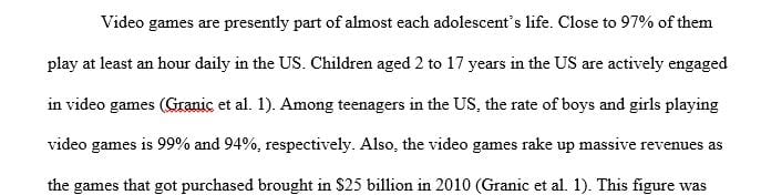 Is video game would affect teenagers How and Why