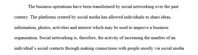 Managing Social Networking in Business