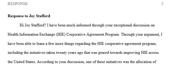 Over twenty years of initiatives concerning health information exchange (HIE) have been taking place across the United State