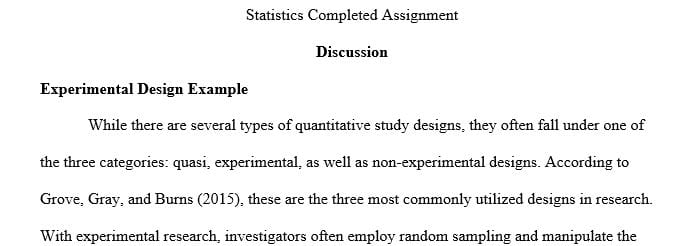 Provide an example of experimental, quasi-experimental, and non experimental research from the GCU Library
