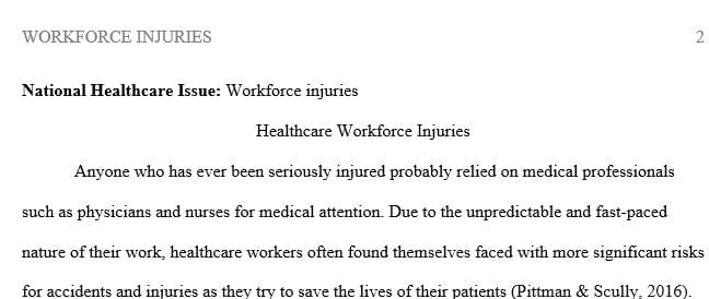 Review the Resources and select one current national healthcare issue stressor to focus on.