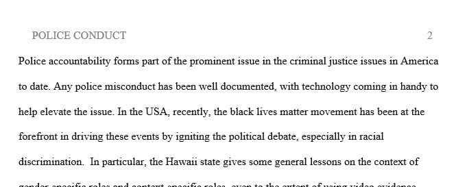 Search for an incident of police misconduct in state of Hawaii and share it with the class.