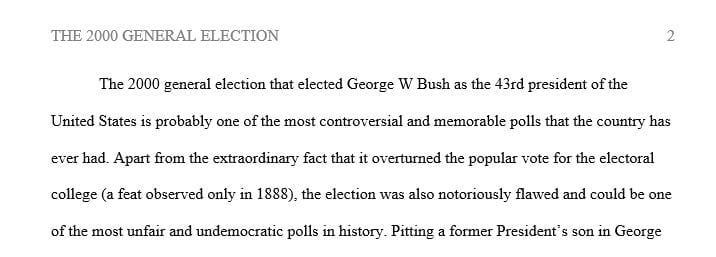 Watch the 50-minute film Unprecedented: the 2000 Presidential Election.