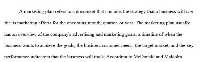 What are the objectives of the marketing plan