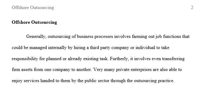 What is the driving force behind offshore sourcing 