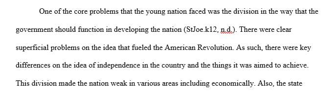What major problems did the young republic face after its victor over great Britain