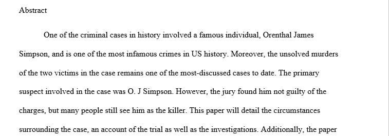 Write a 6 page research paper about the crime criminal using APA format