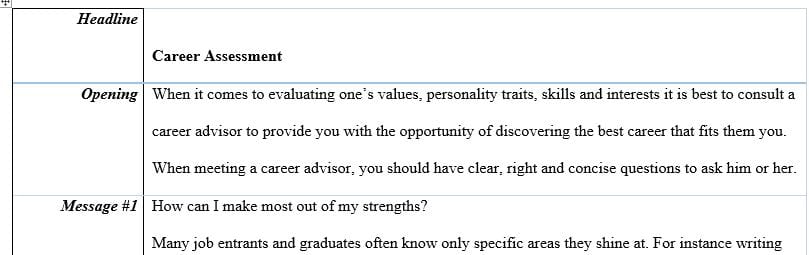 Write a blog on a meeting with a career adviser