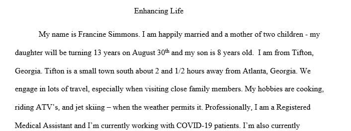 Write a paragraph about an area of your life that you feel could be enhanced with critical thinking.