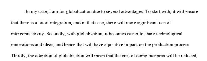 Your team attends a trade conference on the subject of globalization